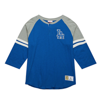 Mitchell and Ness LA Dodgers M&N Legendary Slub Henley Vintage Logo
