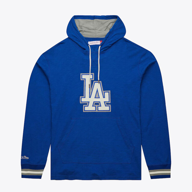 Mitchell and Ness LA Dodgers M&N Legendary Slub Long Sleeve Hoodie Vintage Logo