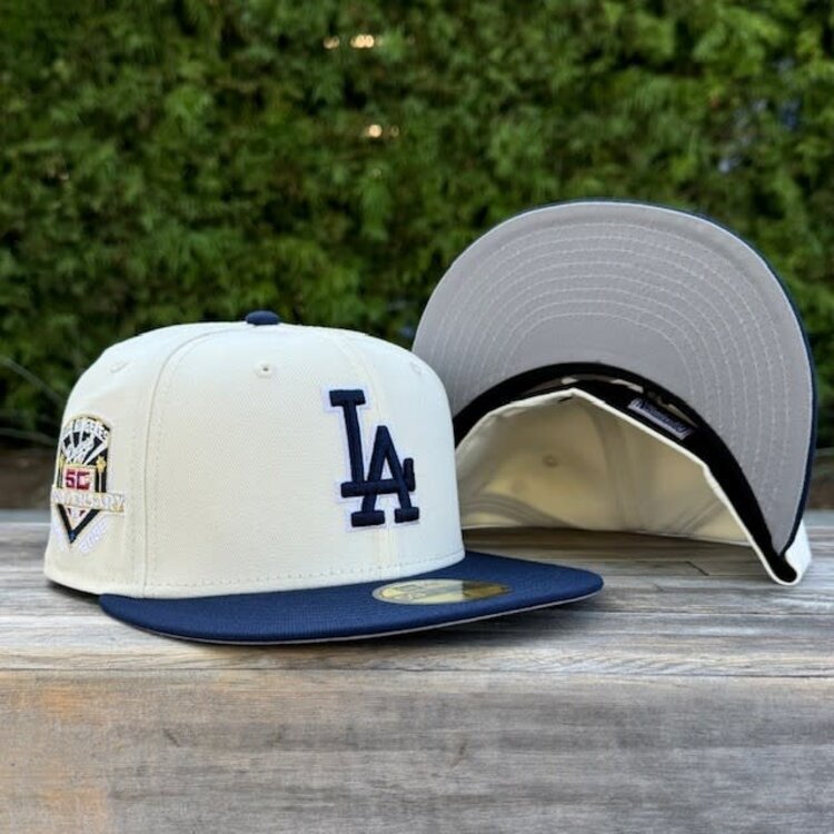 New Era LA Ivory/Navy 50th Anniv SP Gray UV Fitted