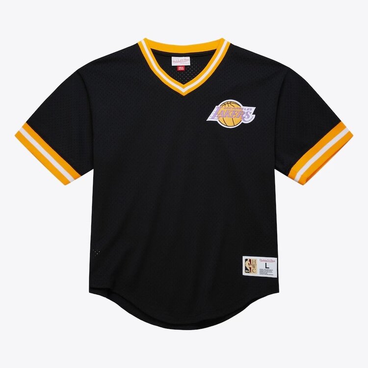Mitchell and Ness Lakers M&N Men's Mesh V-Neck Black Jersey