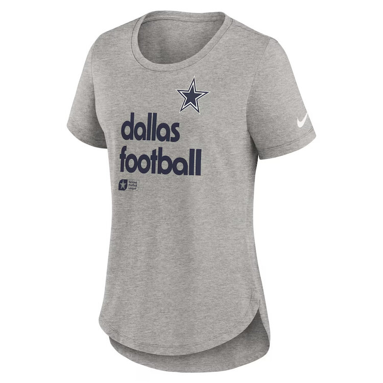 Nike Dallas Cowboys W Triblend Fashion Heather Gray Scoop Tee