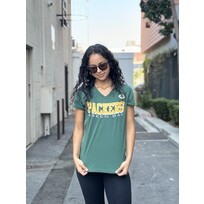 G-III Green Bay Packers Women's G-III Strategy V-Neck Tee