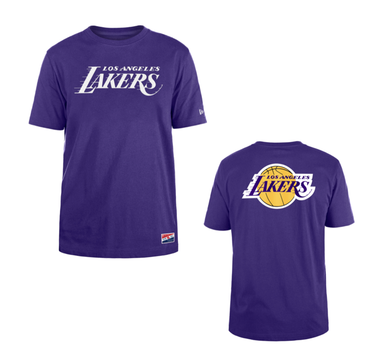 New Era Lakers Men's NE Purple Silver S/S T-Shirt