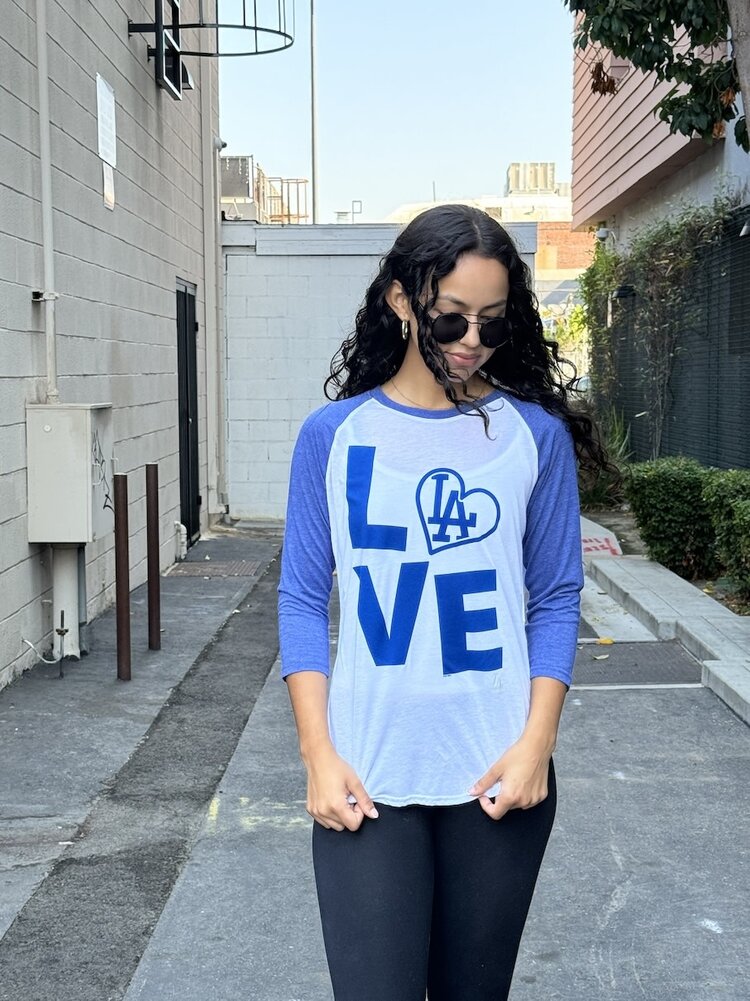 G-III LA Dodgers W GIII All Star Raglan Love