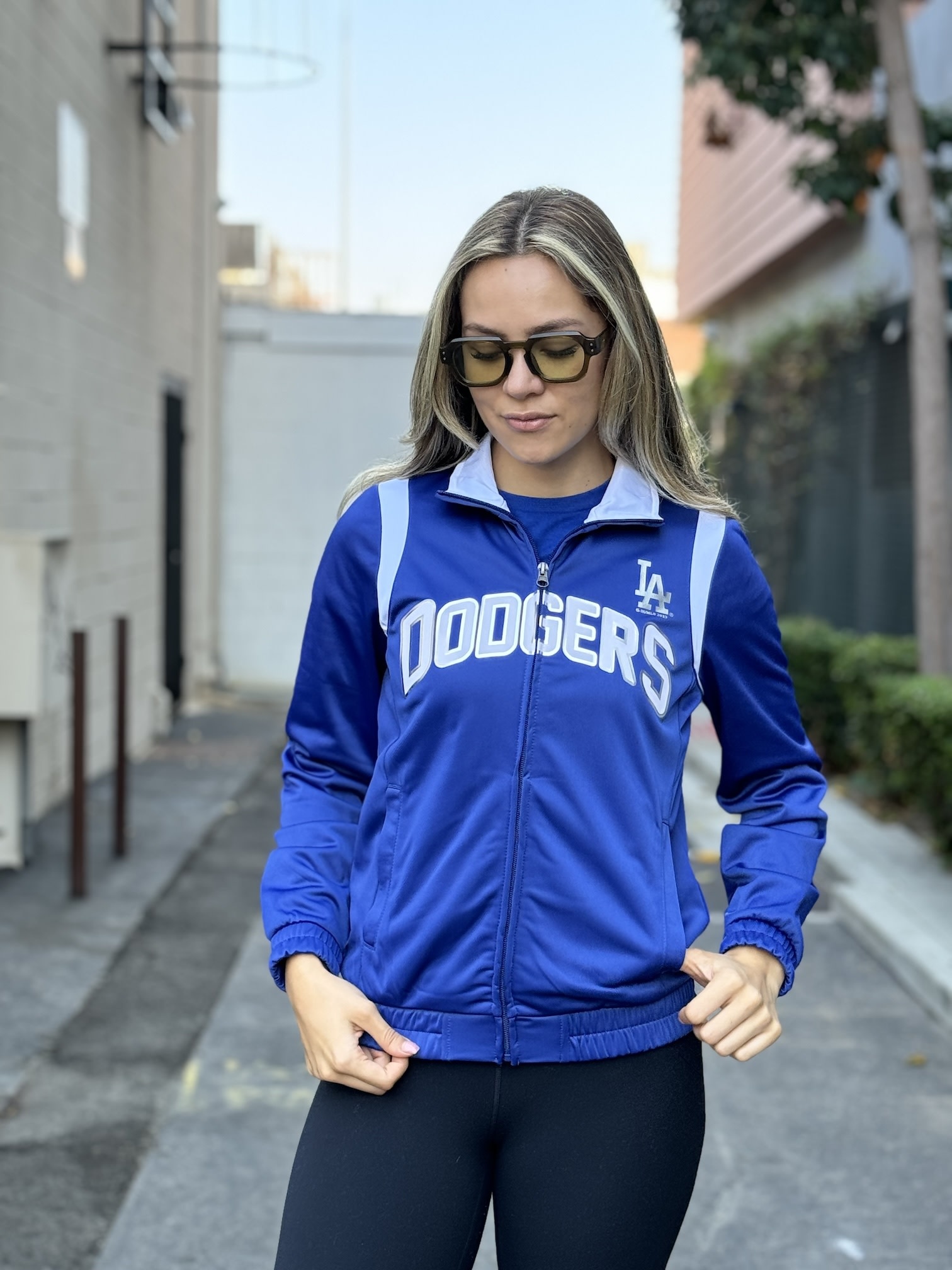 Dodgers W Half Time F/Z Jacket Blue - The Locker Room of Downey Dodgers W Half Time F/Z Jacket Blue - The Locker Room of Downey