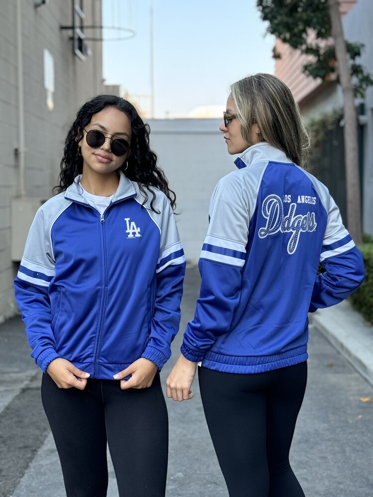 G-III Dodgers W First Place F/Z Track Jacket Blue/Gray