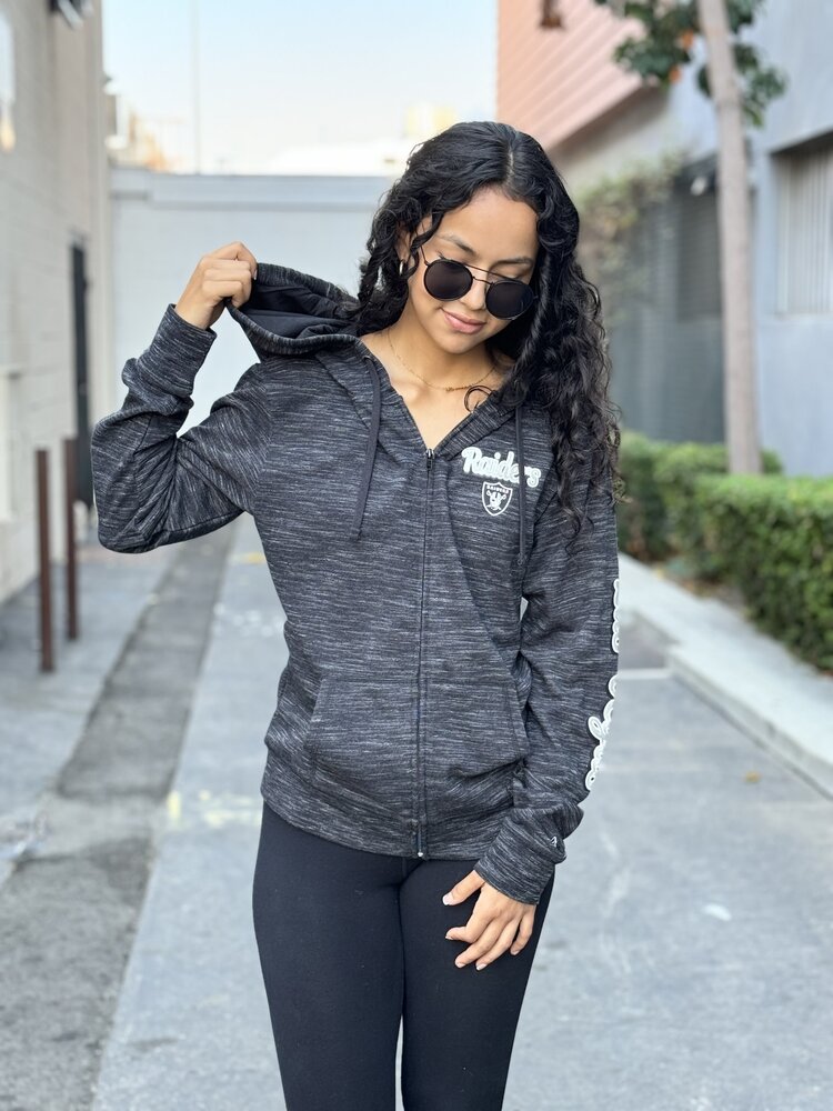 New Era Raiders NE Black W Space Dye F/Z Hood