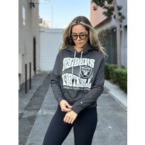 New Era Raiders Women's NE Retro Charcoal P/O Hoodie
