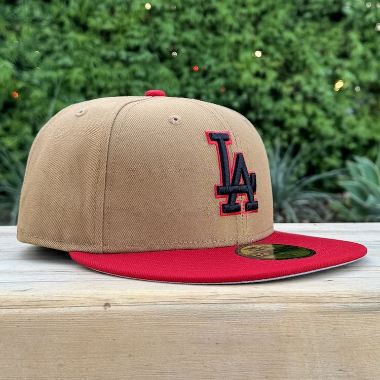 New Era LA Wheat/Red Black-Red Outline Gray UV