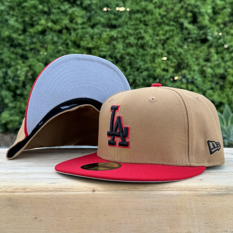 New Era LA Wheat/Red Black-Red Outline Gray UV