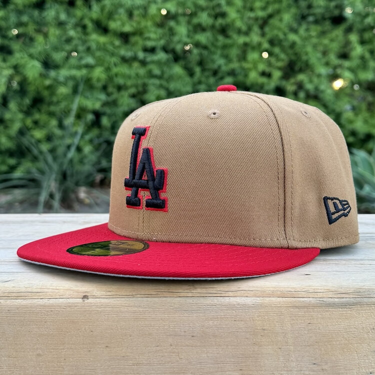 New Era LA Wheat/Red Black-Red Outline Gray UV