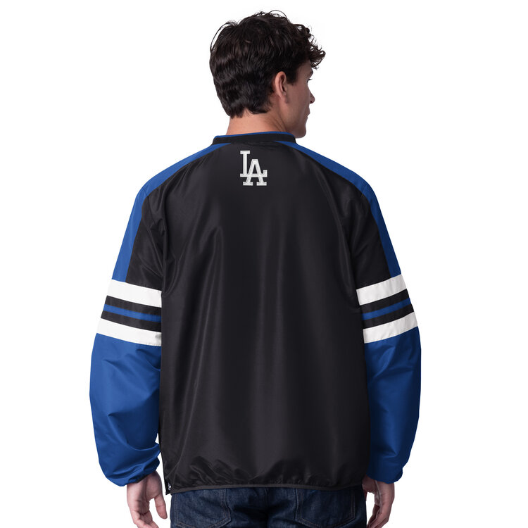 G-III Dodgers Wordmark M G-III Black High Heat V-Neck Pullover