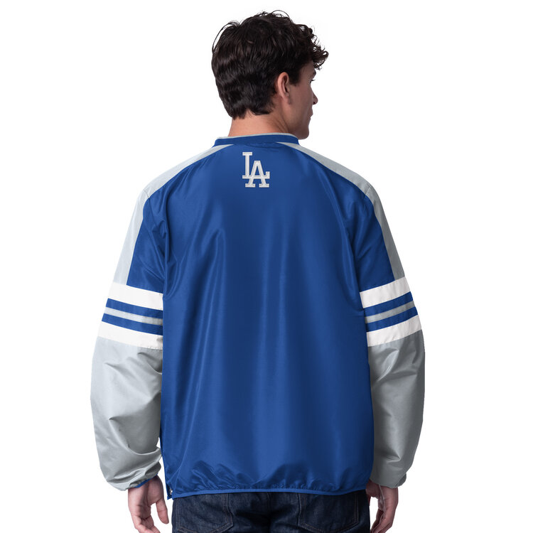 G-III Dodgers Wordmark M G-III Royal High Heat V-Neck Pullover