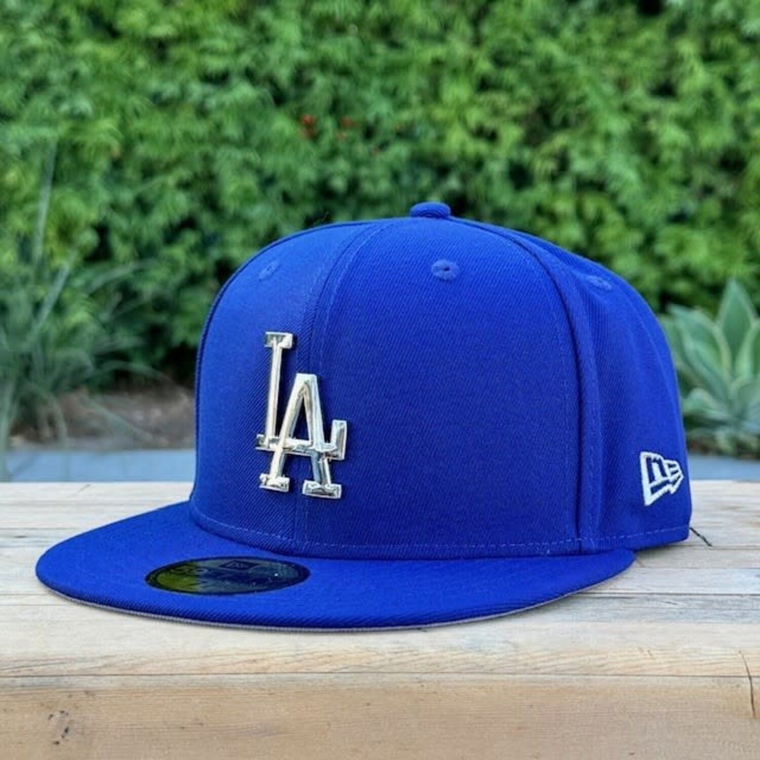 LA Dodgers Royal Silver Metal Fitted - The Locker Room of Downey