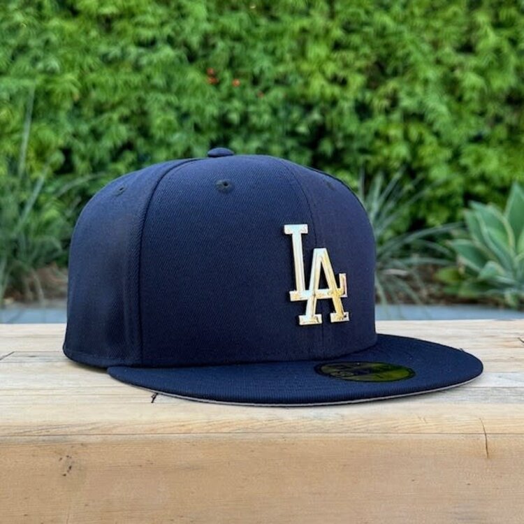 New Era LA Dodgers Navy Silver Metal Fitted