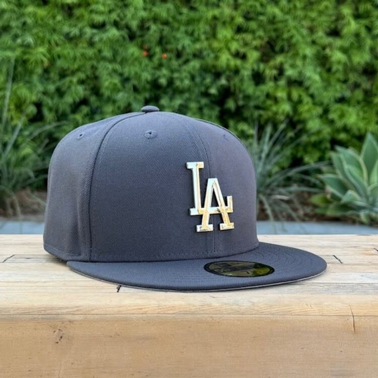 New Era LA Dodgers Graphite Silver Metal Fitted