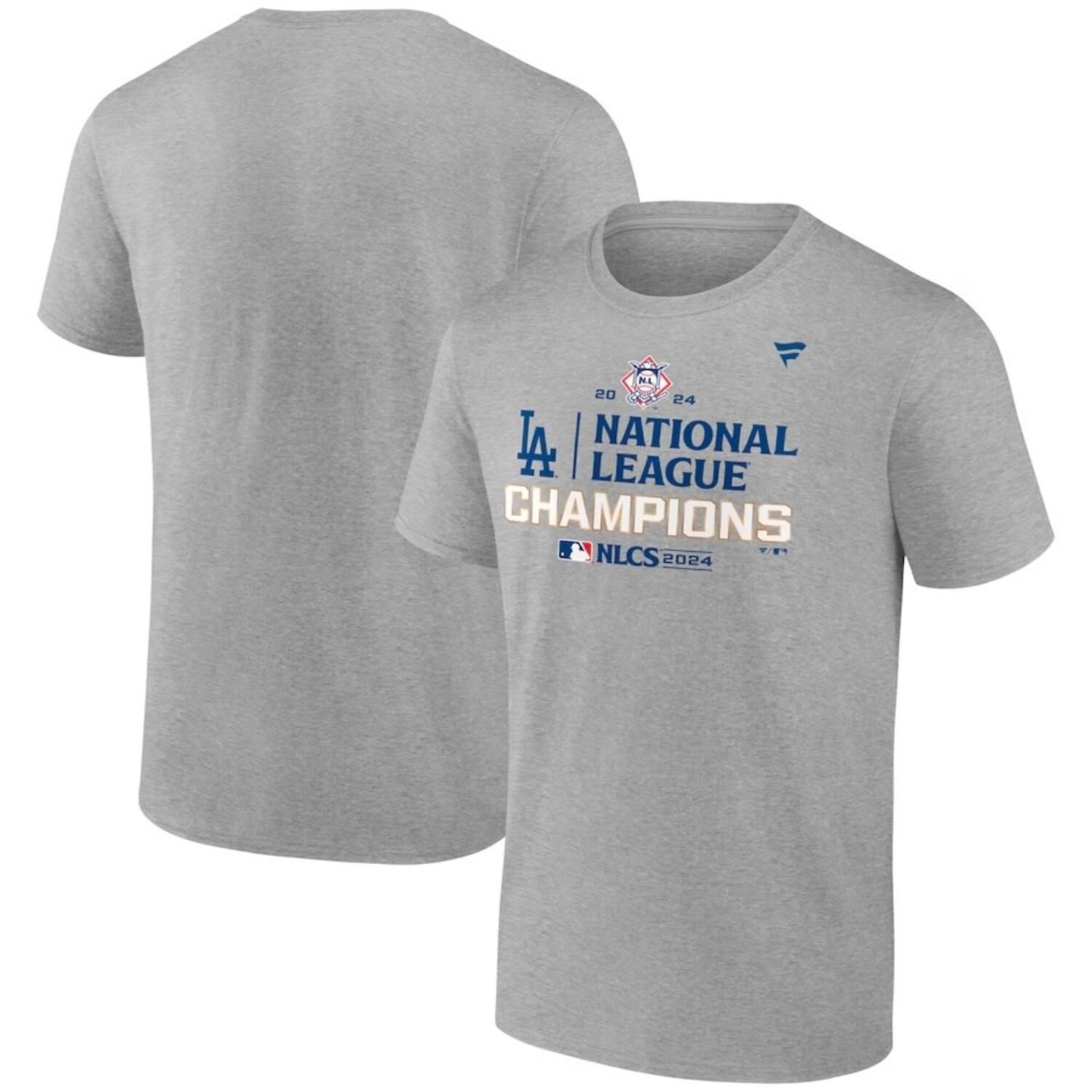 Dodgers Men's Gray 2024 NLCS Locker Room T-Shirt - The Locker Room