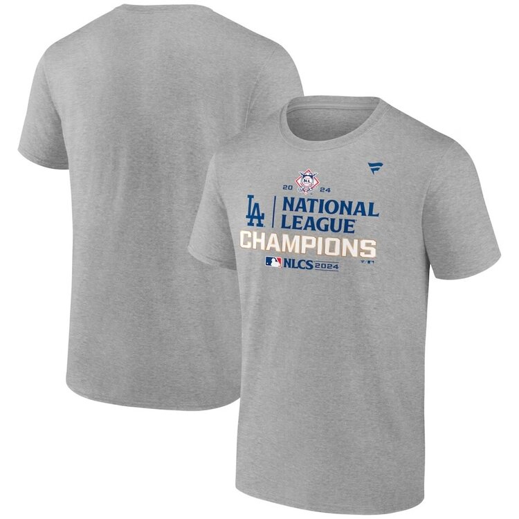 Fanatics Dodgers Men's Gray 2024 NLCS Locker Room T-Shirt