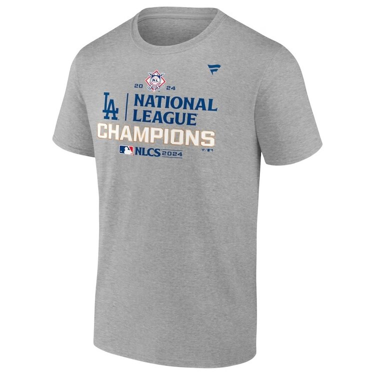 Fanatics Dodgers Men's Gray 2024 NLCS Locker Room T-Shirt