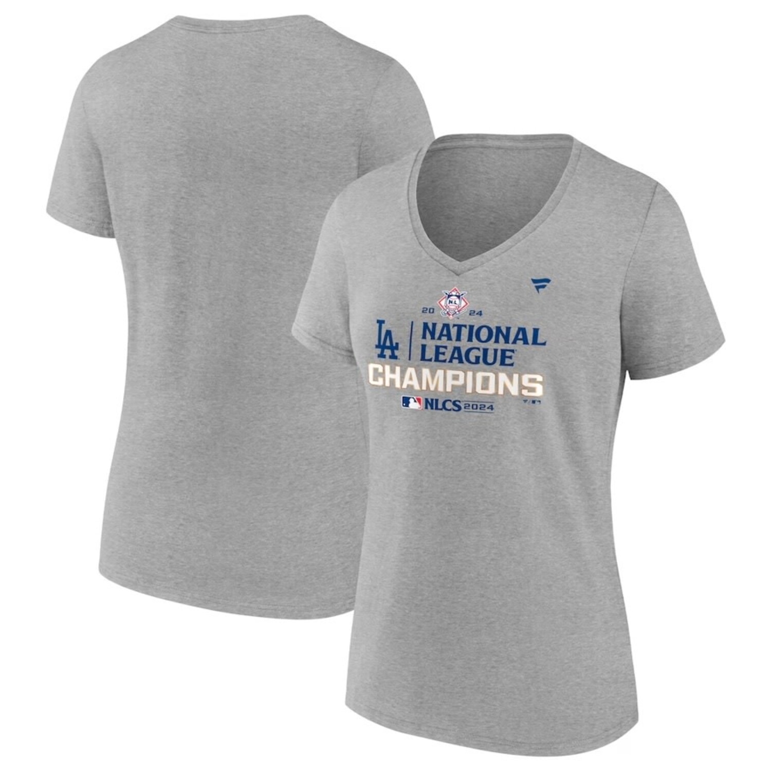 Dodgers Women's Gray 2024 NLCS Locker Room T-Shirt - The Locker