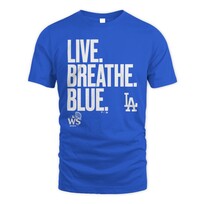 Fanatics LA Dodgers Live Breathe Blue T-Shirt