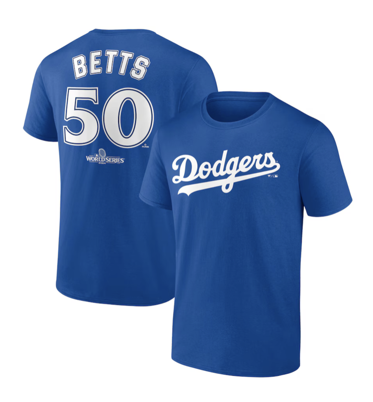 Fanatics LA Dodgers Betts Royal 2024 World Series T-Shirt