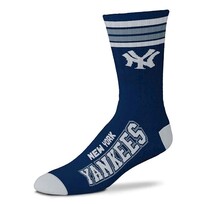 For Bare Feet Sportswear MLB NY Yankees 4 Stripe Deuce Socks Navy