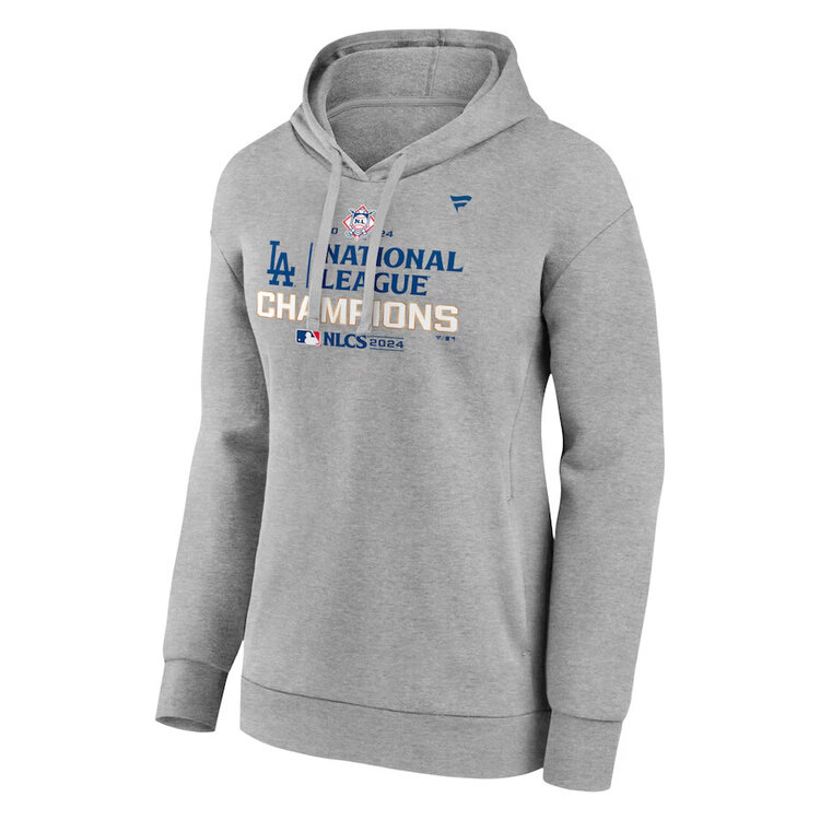 Fanatics Dodgers Women's Gray 2024 NLCS Locker Room Hoodie