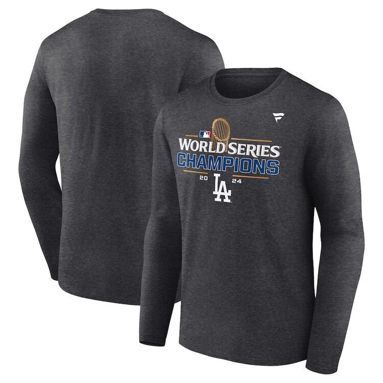 Fanatics LA Men's Charcoal 2024 WS Champs Locker Room LS T-Shirt
