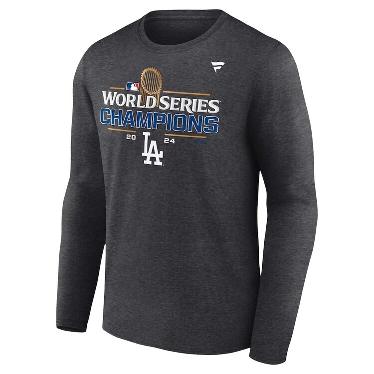 Fanatics LA Men's Charcoal 2024 WS Champs Locker Room LS T-Shirt
