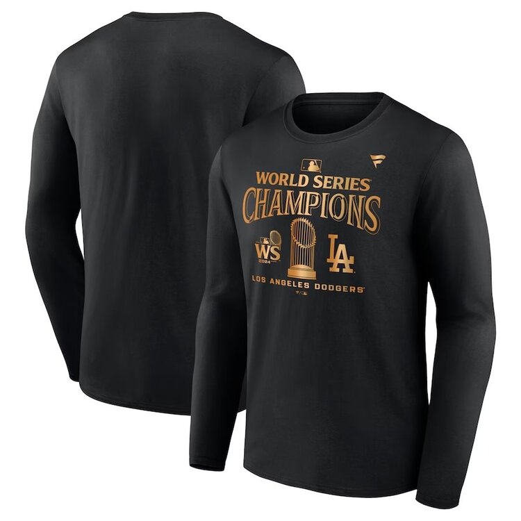 Fanatics Dodgers Men's Black 2024 WS Champs Parade L/S Tee