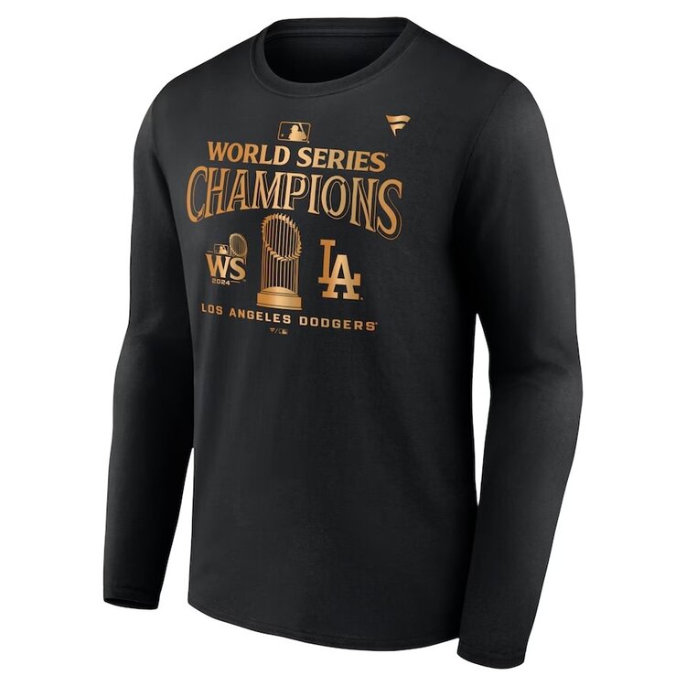 Fanatics Dodgers Men's Black 2024 WS Champs Parade L/S Tee