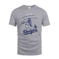 Mitchell and Ness LA Dodgers M&N FV Pitch Gray T-Shirt