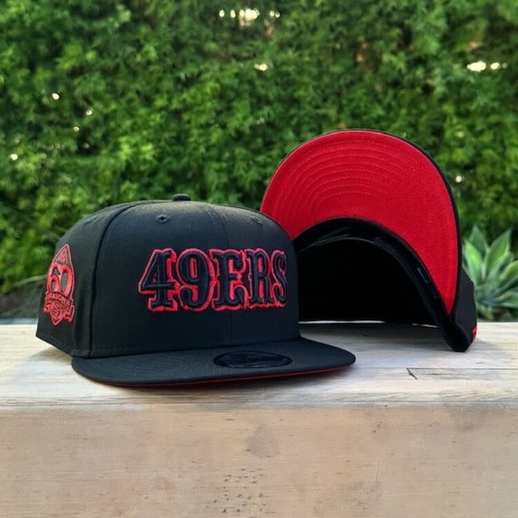 New Era 49ers Black Red Outline 60 Seasons Red UV 950