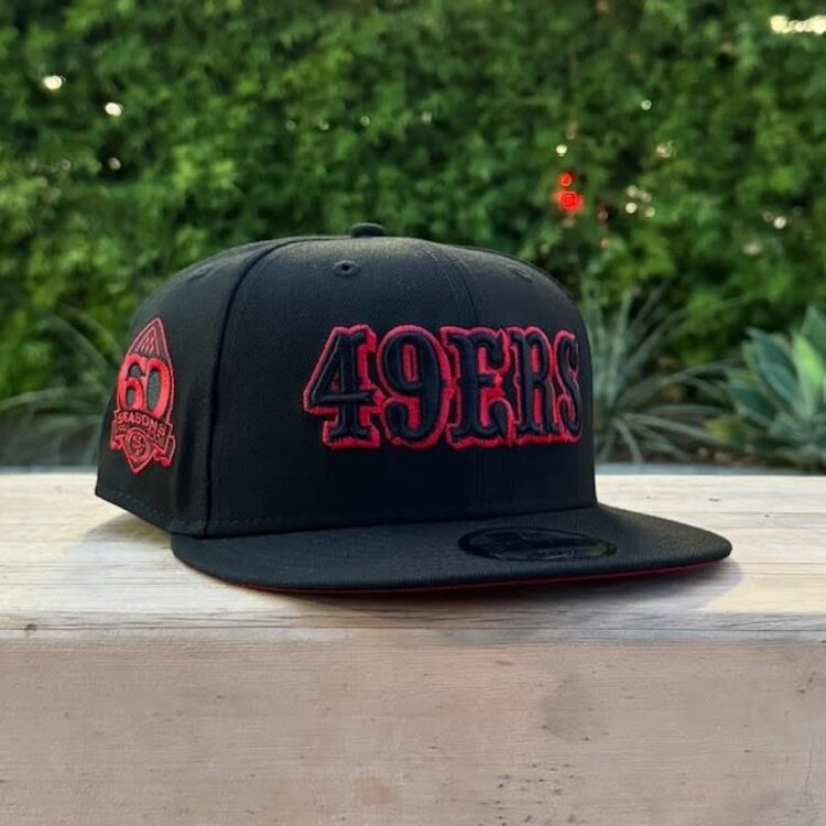New Era 49ers Black Red Outline 60 Seasons Red UV 950