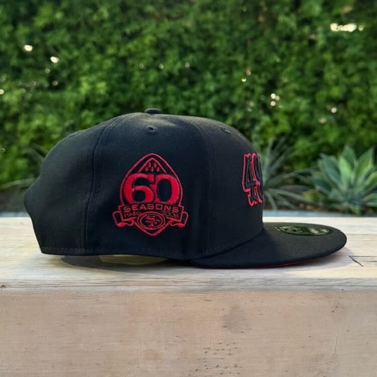 New Era 49ers Black Red Outline 60 Seasons Red UV 950