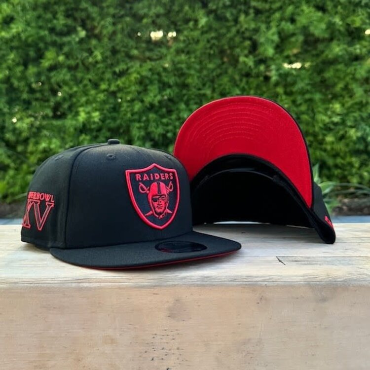 New Era Raiders Black Red Outline SB XV Red UV 950