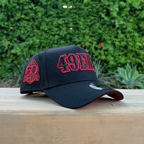 New Era 49ers Black Red Outline 60 Seasons Red UV 940AF