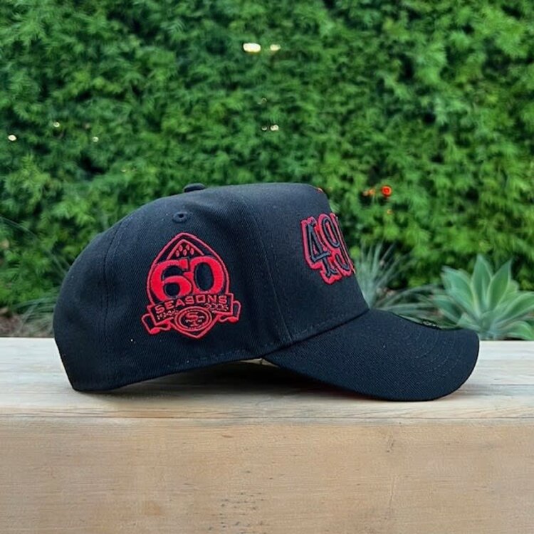 New Era 49ers Black Red Outline 60 Seasons Red UV 940AF