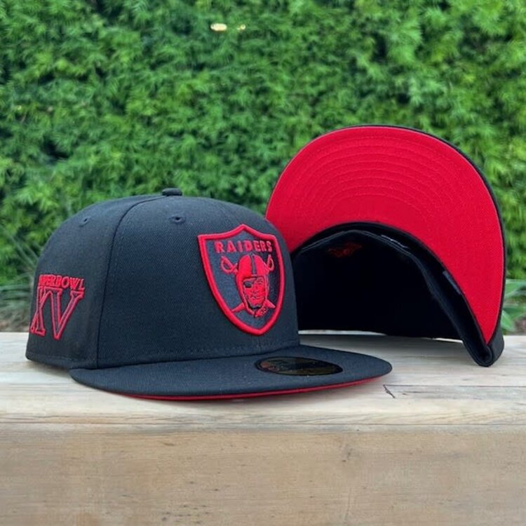 New Era Raiders Black Red Outline SB XV Red UV Fitted