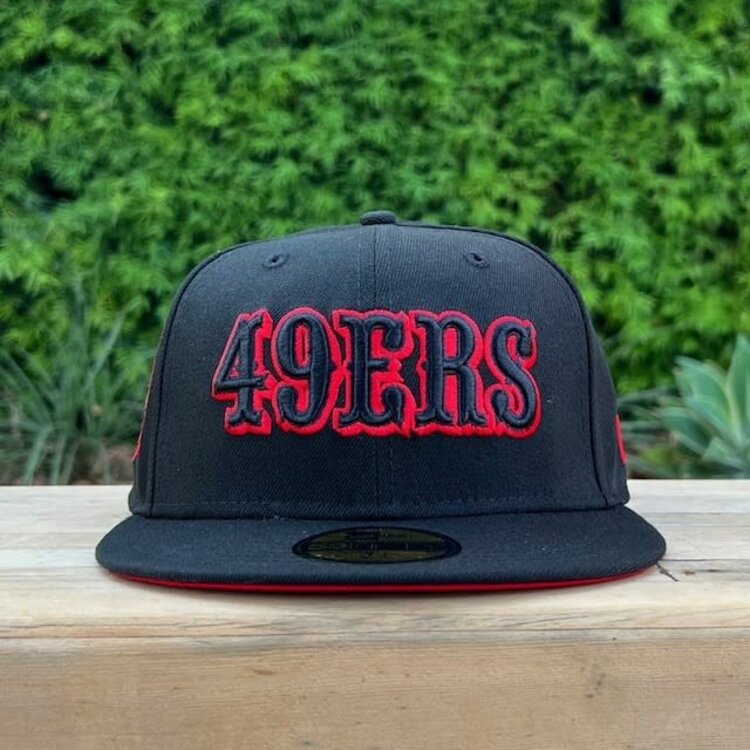 New Era 49ers Black Red Outline 60 Seasons Red UV Fitted