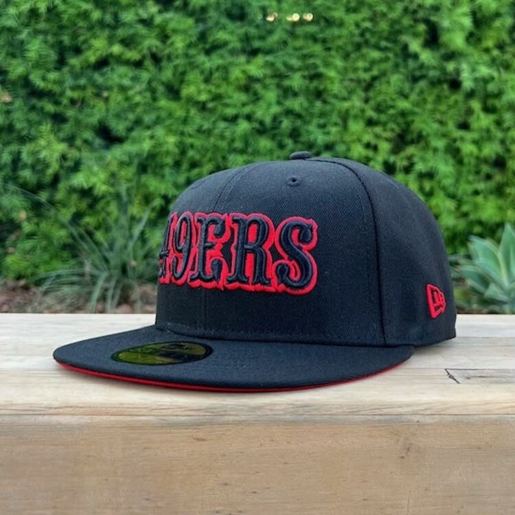 New Era 49ers Black Red Outline 60 Seasons Red UV Fitted