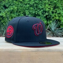 New Era Nationals Black Red Outline Inaugural Red UV Fitted
