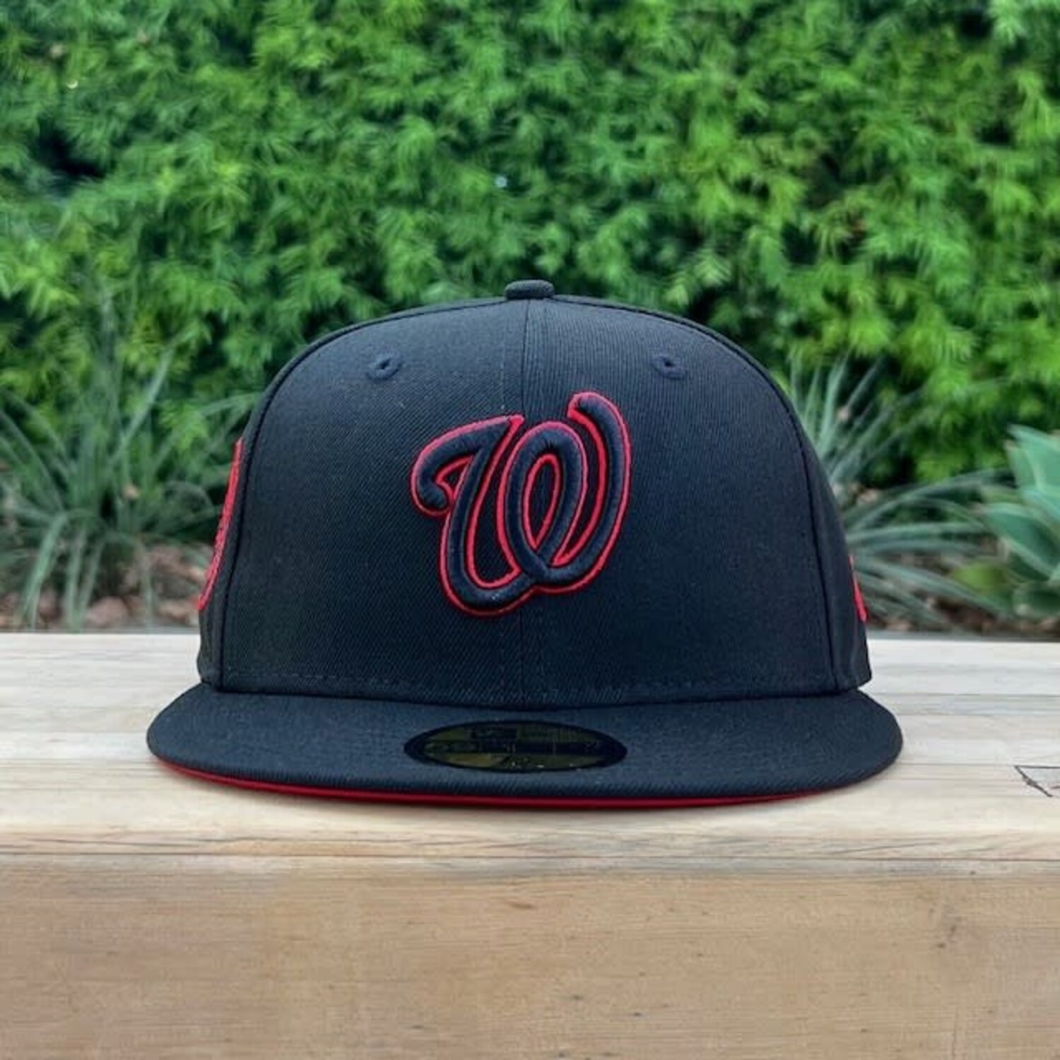 Nationals Black Red Outline Inaugural Red UV Fitted - The Nationals Black Red Outline Inaugural Red UV Fitted - The