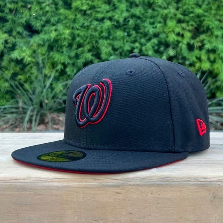 New Era Nationals Black Red Outline Inaugural Red UV Fitted