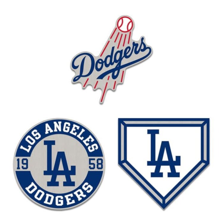 Wincraft LA Dodgers 3-Piece Enamel Pin Set