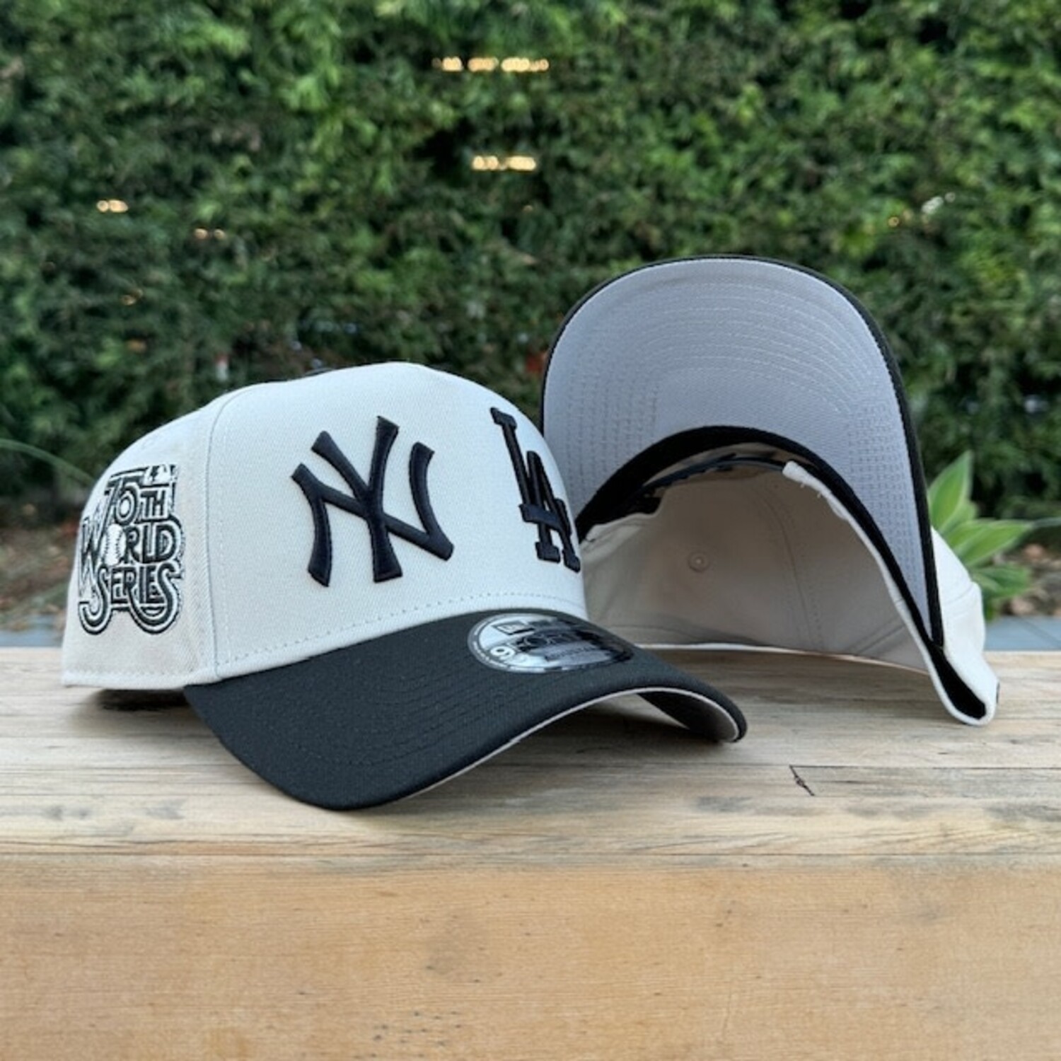 【NEW ERA/ニューエラ】DOUBLE LOGO CAP NY / LA Dual Logo 75th SP Stone/Black 940 A-Frame - The Locker