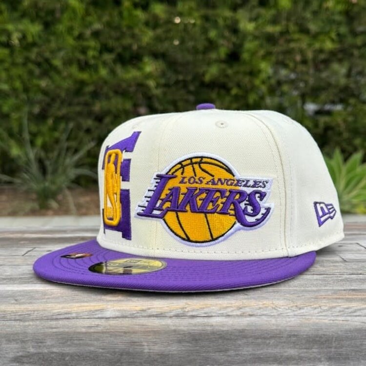 New Era Lakers 2022 NBA Draft Ivory/Team Color Fitted