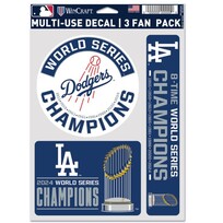 Wincraft 3 Fan Pack Decals MLB LA Dodgers 2024 World Series Champions