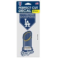 Wincraft LA Dodgers 2024 World Series Champions - 4" x 8" 2 Pack Perfect Cut Decal